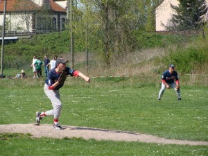 Mathias beim Pitching