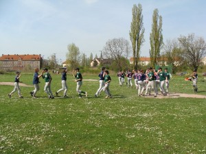 Abklatschen nach dem Spiel